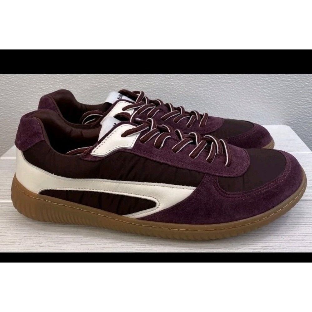 Alohas Tb.83 Barefoot Sneakers Womens Size 10-10.5 Burgundy Suede/Nylon *SAMPLE*